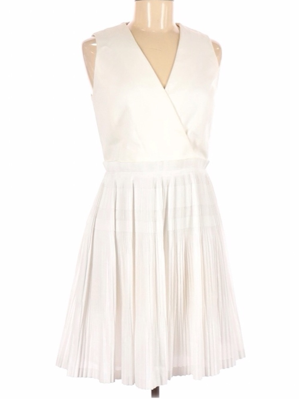 Raoul White Sleeveless Wrap Midi Dress